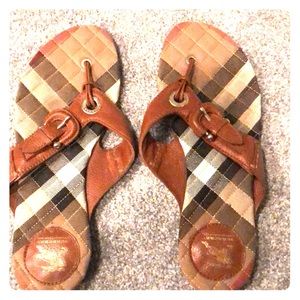 Burberry Brit Genuine Leather Sandals